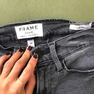 FRAME Denim Le High Skinny - washed black